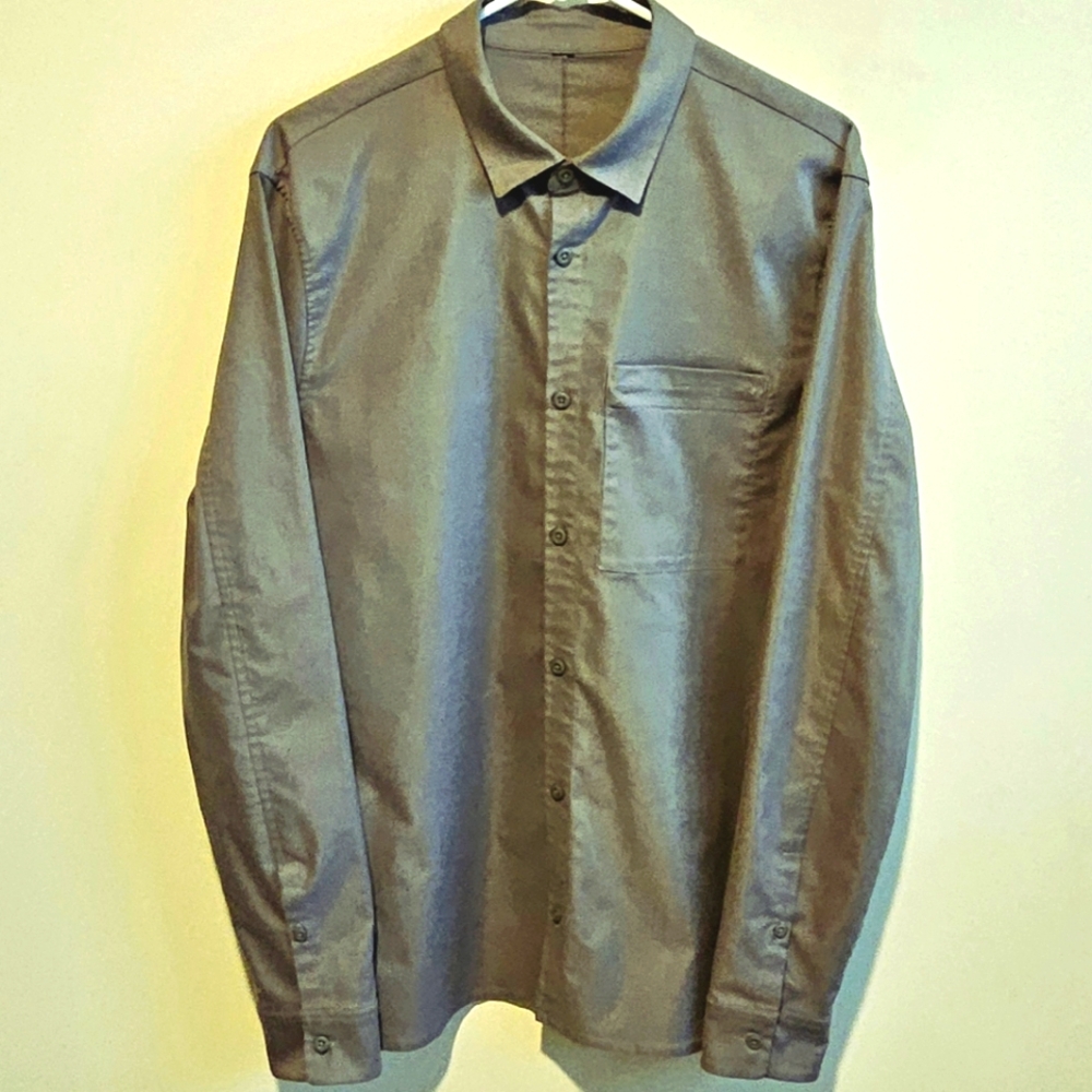 Lululemon Athletica Commission Button Down Shirt - Olive Green - Size Large